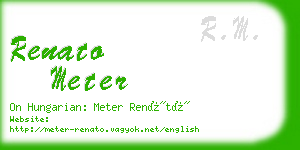renato meter business card